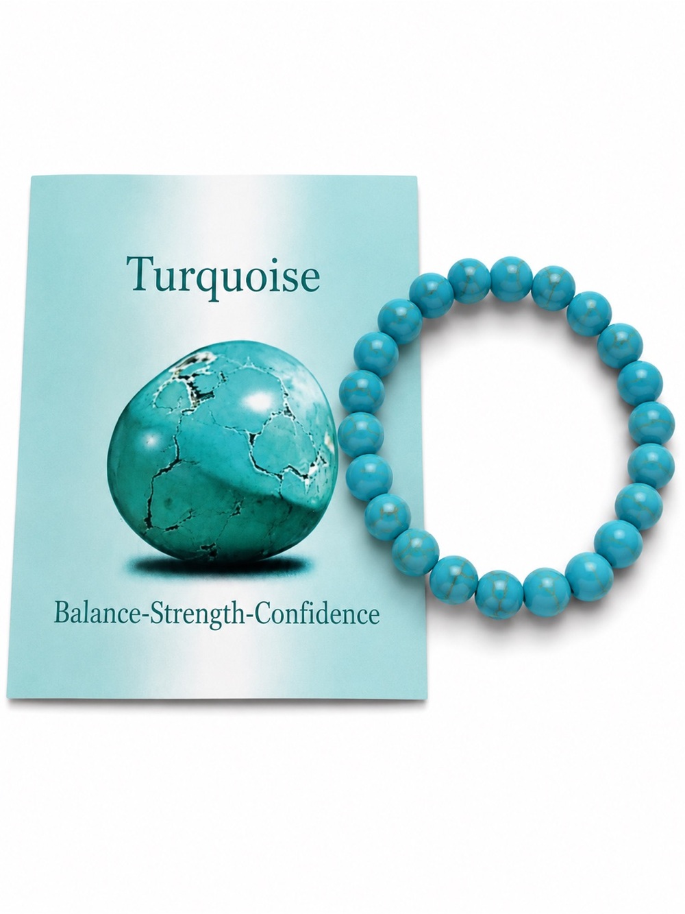 🧿Turquoise Bead Stretch Bracelet - Turquoise Color🧿